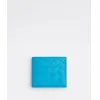 葆蝶家/Bottega Veneta 泳池蓝 100% 牛皮革 男士 配零钱包双折钱包 605722VCPQ44617