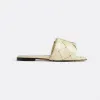 葆蝶家/Bottega Veneta 黄油色 牛皮革 女士 lido平底凉鞋 608853V2EK09311