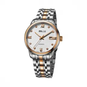 拜戈/Balco 316L精钢表壳 316L精钢间PVD玫瑰金色表圈  真情系列 自动机械机芯 男表 1040AM3476M