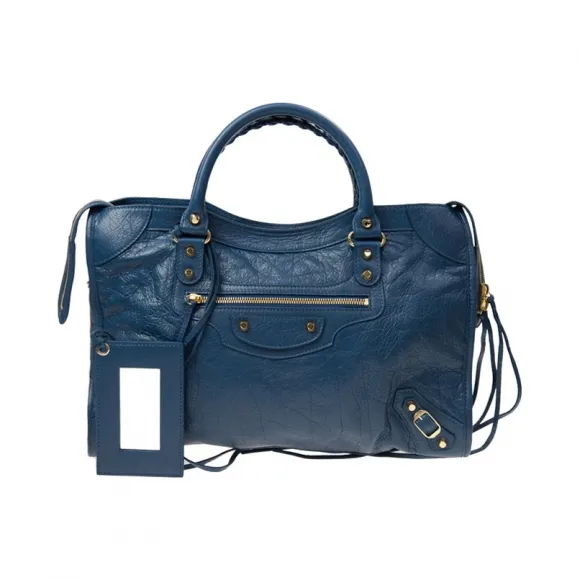 巴黎世家/Balenciaga 深灰色 羊皮 手提包 115748-D94JG-1160