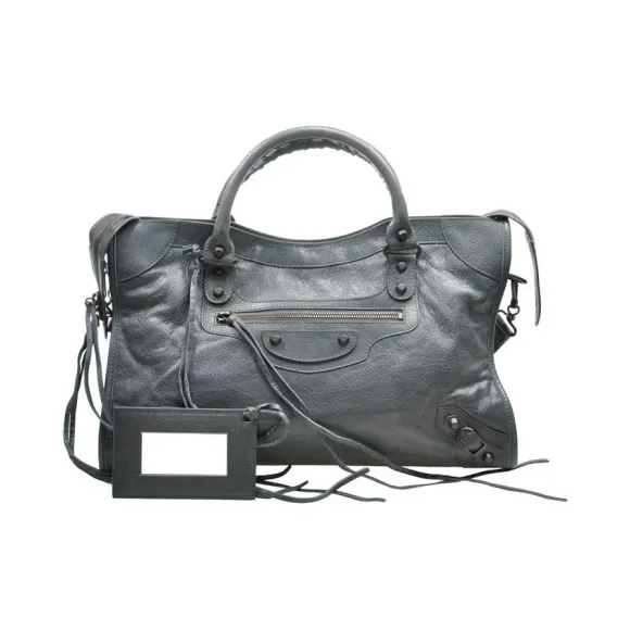 巴黎世家/Balenciaga 深灰色 羊皮 手提包 115748-D94JT-3260