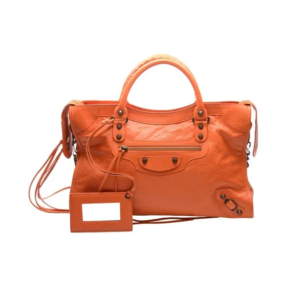 巴黎世家/Balenciaga 橙色 羊皮 手提包 115748-D94JT-7510