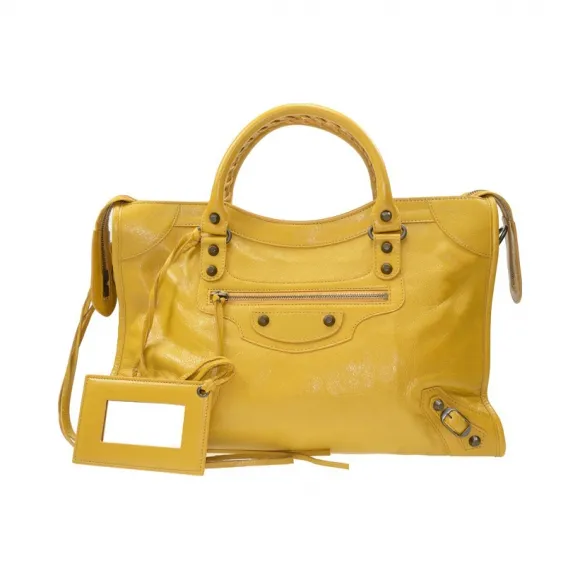 巴黎世家/Balenciaga 黄色 羊皮 手提包 115748-D94JT-7730