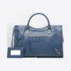 巴黎世家/Balenciaga Classic金色都市包 - DEEP BLUE | 女士全新Classic City 手袋 115748-D94JG-4222