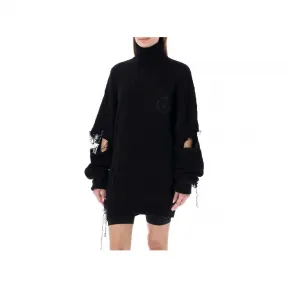 巴黎世家/Balenciaga 黑色 100％纯棉 针织衫 696106T32350100