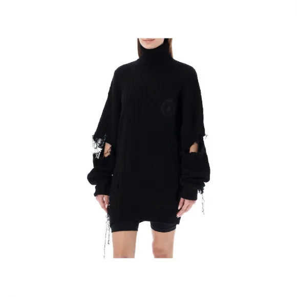 巴黎世家/Balenciaga 黑色 100％纯棉 针织衫 696106T32350100