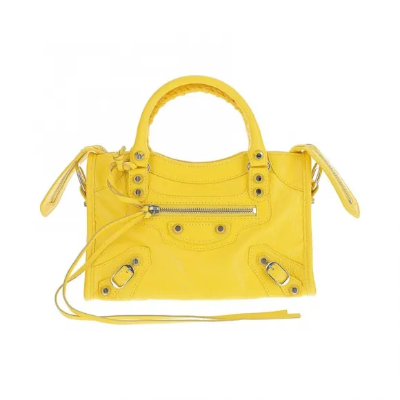 巴黎世家/Balenciaga 黄色 羊皮 女士 手提包 300295-D94JN-7175