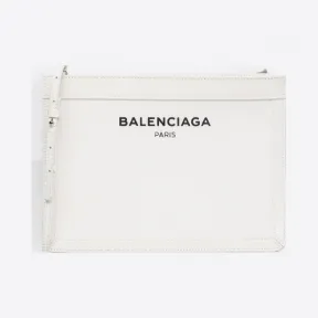 巴黎世家/Balenciaga 牛仔布海军蓝色手包 - 白色/ 黑色 | 女士Navy 手提包 339937-9DH1N-9090