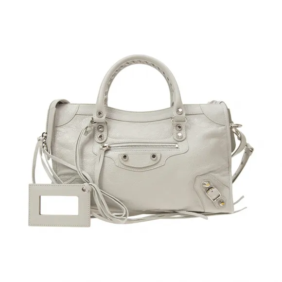 巴黎世家/Balenciaga 浅灰色 羊皮 手提包 431621-D94JN-1465