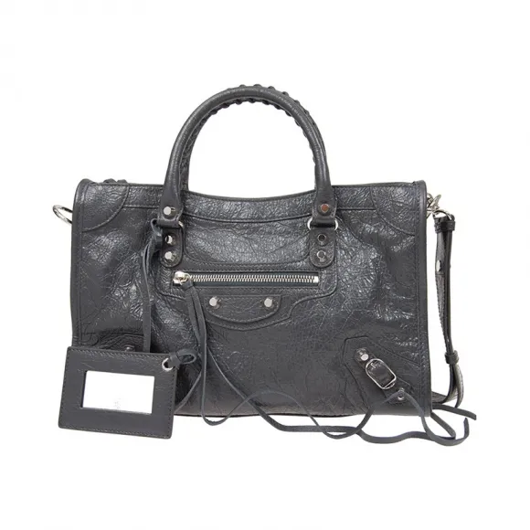 巴黎世家/Balenciaga 灰色 羊皮 手提包 431621-DB5XN-1160