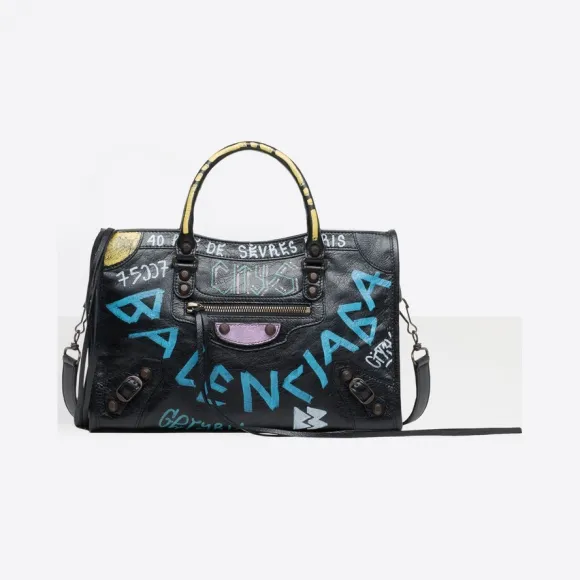 巴黎世家/Balenciaga  Graffiti Classic小号都市包 45365749ud
