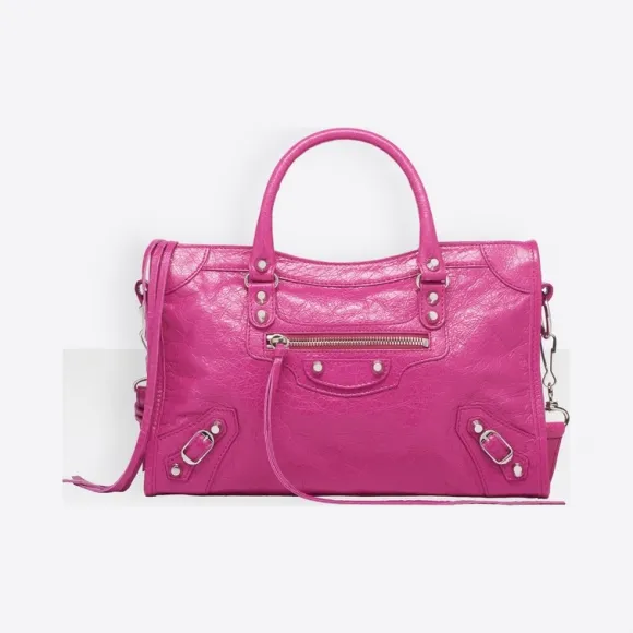 巴黎世家/Balenciaga ‎女士‎ ‎粉红色 ‎ ‎Classic Silver City S ‎ | Balenciaga 431621-D94JN-5570