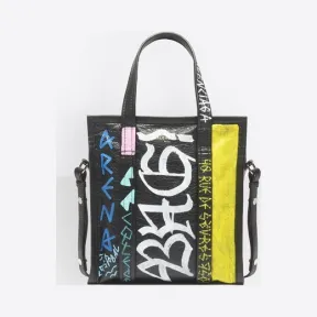 巴黎世家/Balenciaga 黑色 / 多彩色 涂鸦Bazar超小号购物包 45384062nd