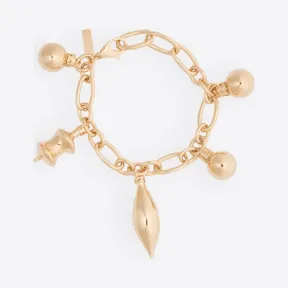 巴黎世家/Balenciaga December吊饰手环 - 金黄色 | 女士Seasonal Jewelry 479070-TZ99G-0027