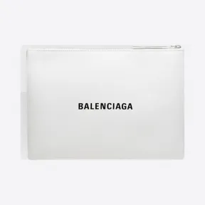 巴黎世家/Balenciaga White / Black Everyday Clip中号手包 45400432po