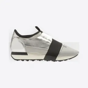 巴黎世家/Balenciaga 女士 银色 Race跑步鞋 | Balenciaga 490661-W05G5-8100