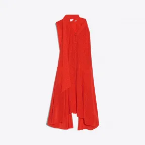 巴黎世家/Balenciaga Trompe L'œil Drape Top - RED / NAVY | 女士上衣 492105-TXA54-6262