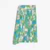 巴黎世家/Balenciaga Tubular Pleated Skirt - 绿色 | 女士半裙 492321-TXA68-3001