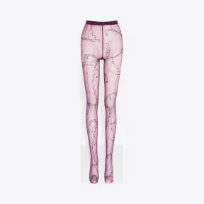 巴黎世家/Balenciaga 蕾丝珠宝图案紧身裤 - POURPRE | 女士Tights 492364-T6127-5760