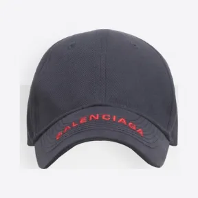 巴黎世家/Balenciaga 蓝色 / 红色 Balenciaga品牌标识棒球帽 45414004ca