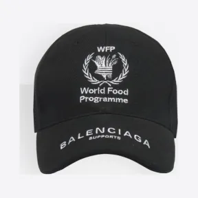 巴黎世家/Balenciaga Black / White 世界粮食计划署联名款棒球帽 46603029kd
