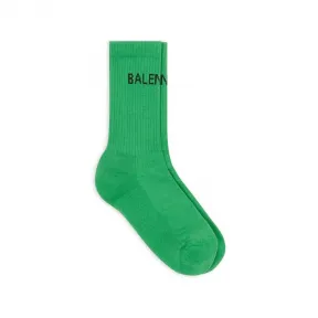 巴黎世家/Balenciaga Men's Balenciaga Tennis Socks in Green 540633472B43160