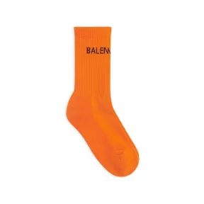 巴黎世家/Balenciaga Men's Balenciaga Tennis Socks in Orange 540633472B47560