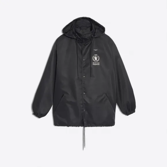 巴黎世家/Balenciaga ‎男士‎ ‎黑色 ‎ ‎世界粮食计划署联名款防风夹克 ‎ | Balenciaga 543780-TCO10-1000