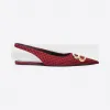 巴黎世家/Balenciaga 女士 RED BLACK/GOLD BB露跟平底芭蕾舞鞋 | Balenciaga 548873-W1SV1-6478