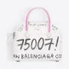 巴黎世家/Balenciaga 黑色 / 白色 / 粉色 Ville涂鸦超小号手提包 45472596bu