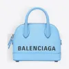 巴黎世家/Balenciaga BABY BLUE/BLACK 超小号Ville手提包 45472597xw