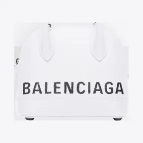 巴黎世家/Balenciaga White / Black 超小号Ville手提包 45473678ki