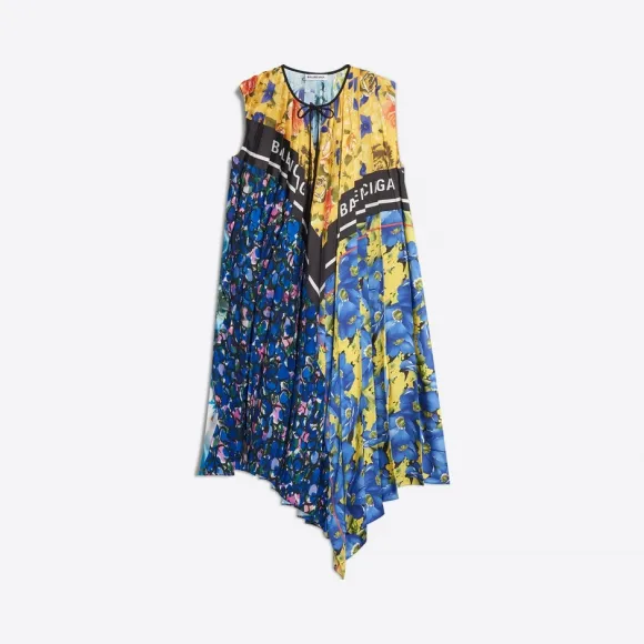 巴黎世家/Balenciaga ‎女士‎ ‎蓝色 ‎ ‎软绸连衣裙 ‎ | Balenciaga 556249-TDL76-4011