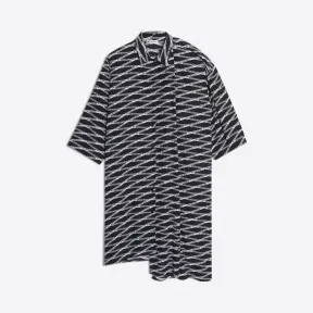 巴黎世家/Balenciaga 女士 灰色 移位衬衫连衣裙 | Balenciaga 556355-TDL38-1240