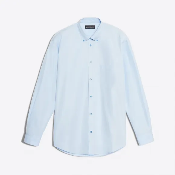 巴黎世家/Balenciaga BABY BLUE 饰品牌标识标准版型衬衫 38828473uu