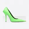 巴黎世家/Balenciaga 女士 NEON GREEN Square Knife高跟鞋 | Balenciaga 562879-WA8F0-3801
