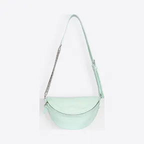 巴黎世家/Balenciaga LIGHT MINT 鳄鱼纹压花Souvenirs超小号腰包 45472613fx