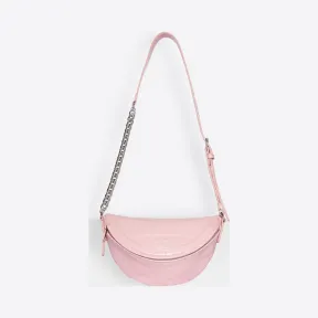 巴黎世家/Balenciaga BABY PINK 鳄鱼纹压花Souvenirs超小号腰包 45472614ui