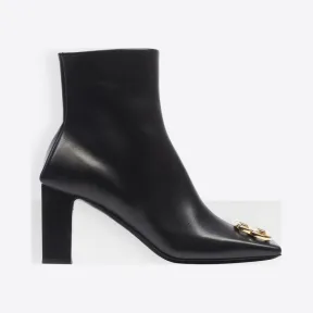 巴黎世家/Balenciaga BLACK / GOLD BB Double Square短靴 11666978xv