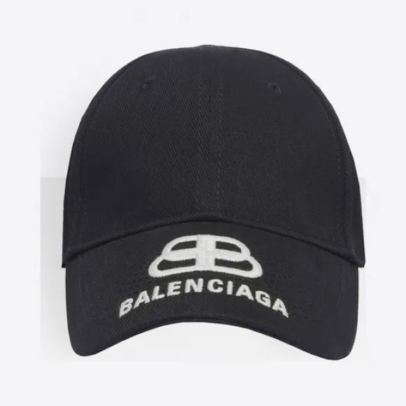 巴黎世家/Balenciaga Black / White BB棒球帽 45464546kb