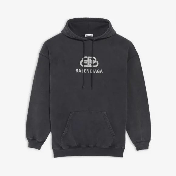 巴黎世家/Balenciaga 煤炭色 BB连帽衫 12373342kc