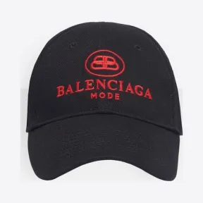 巴黎世家/Balenciaga 黑色 / 红色 BB Mode棒球帽 46655353aj