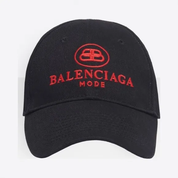 巴黎世家/Balenciaga 黑色 / 红色 BB Mode棒球帽 46655353aj