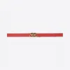 巴黎世家/Balenciaga 亮红色 BB窄款腰带 22007080ga