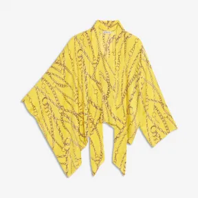 巴黎世家/Balenciaga 黄色 垂褶短上衣 38855350ng