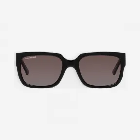 巴黎世家/Balenciaga 黑色 FLAT D形镜框太阳眼镜 95001367qm