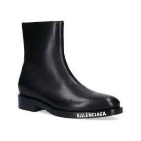 巴黎世家/Balenciaga 黑色 皮革 100% 踝靴 590717WA6F01000