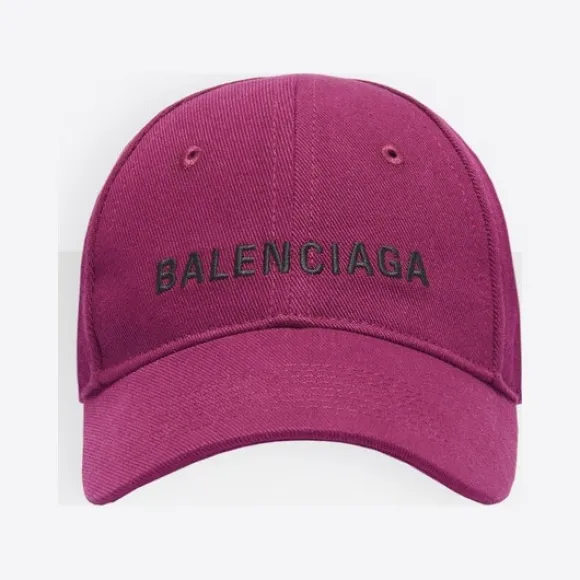 巴黎世家/Balenciaga AMARANTH/BLACK 品牌标识棒球帽 45482618hw