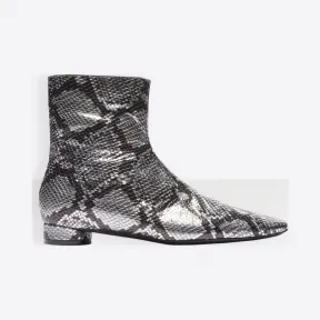 巴黎世家/Balenciaga 银色 20毫米椭圆头短靴 11760646ek