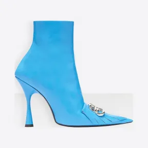 巴黎世家/Balenciaga TURQUOISE/SILVER Knife 110毫米流苏短靴 11760755so